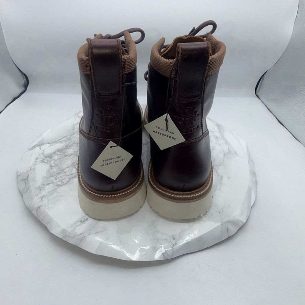 COLE HAAN American Classics Plain Toe Boot Waterproof Woodbury/Egret Waterproof- - Picture 3 of 12
